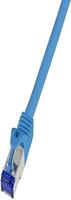 LogiLink C6A016S RJ45 USB-kabel CAT 6A S/FTP 0.25 m Blauw 1 stuk(s) - thumbnail