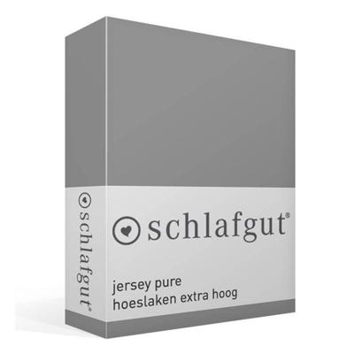 Schlafgut Schlafgut Pure Jersey Boxspring Hoeslaken M - 120x200 - 130x220 128 Grey Mid