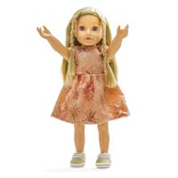 Heless Poppen glitterjurk rose gold, 28-35 cm - thumbnail