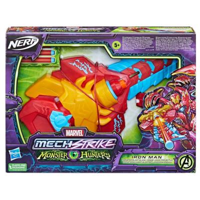 NERF Marvel Mech Strike Monster Hunters Iron Man Blast Blade