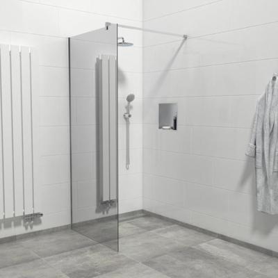 Marenza Bellini Inloopdouche - 90x200cm - veiligheidsglas - spiegel buitenzijde - anti kalk - chroom WR90-C/M