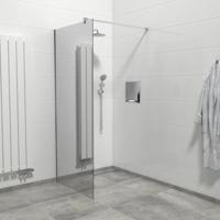 Marenza Bellini Inloopdouche - 90x200cm - veiligheidsglas - spiegel buitenzijde - anti kalk - chroom WR90-C/M - thumbnail