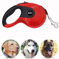 Huisdier honden hoogwaardige automatische telescopische touw ABS Rubber antislip-veiligheid Chain touw touw lengte: 3m (rood) - thumbnail