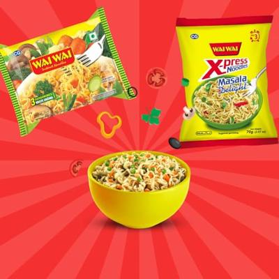 Wai Wai - Instant Noodles Chicken Pizza - 40 zakjes