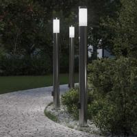 Bolderverlichting met sensor en stopcontact 3 stuks 110 cm roestvrij staal IP44 - thumbnail