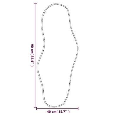 VidaXL Wandspiegel 90x40 cm zwart