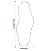 VidaXL Wandspiegel 90x40 cm zwart - thumbnail