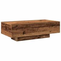 Salontafel 100x49,5x31 cm bewerkt hout oud houtkleurig - thumbnail