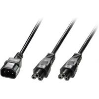 LINDY Stroom Y-kabel [1x Apparaatstekker, male C14 - 2x Apparaatbus C5] 2.50 m Zwart - thumbnail
