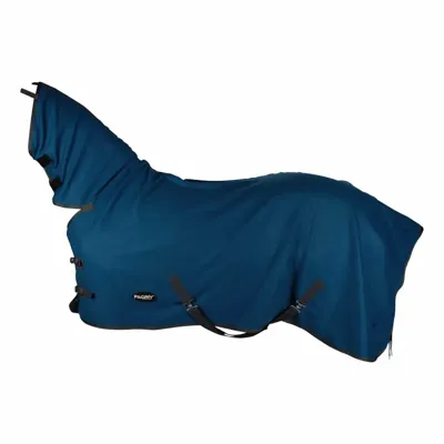 Budget Rider fleecedeken met hals petrol maat:185