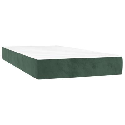 Boxspring met matras fluweel donkergroen 200x200 cm - thumbnail