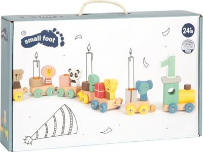 Small Foot - houten verjaardagtrein met dieren