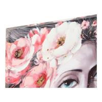 Schilderij DKD Home Decor Girl Blommor 120 x 3 x 80 cm Modern (2 Stuks) - thumbnail