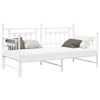 Bedframe voor een daybed met hoofdeinde Wit 90 x 190 cm Staal - thumbnail