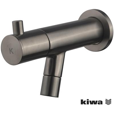 Wiesbaden Amador Koudwaterkraan Gunmetal - Muurbevestiging - Kiwa Gecertificeerd