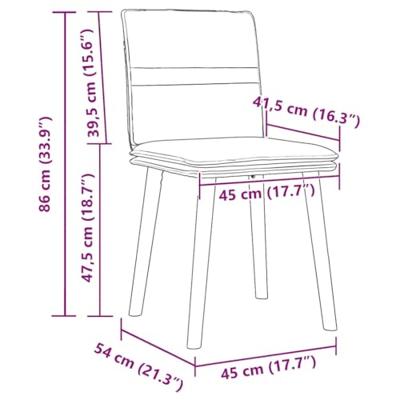 Eetkamerstoelen 2 st stof zwart