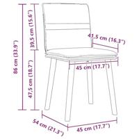 Eetkamerstoelen 2 st stof zwart - thumbnail