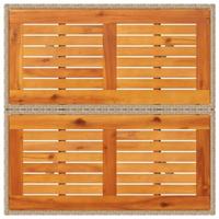 Tuintafel 80x80x75 cm poly rattan en acaciahout beige - thumbnail