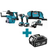 Makita DLX4103W Accu Combiset 4-delig 18V 5.0Ah in Trolley Tas - thumbnail