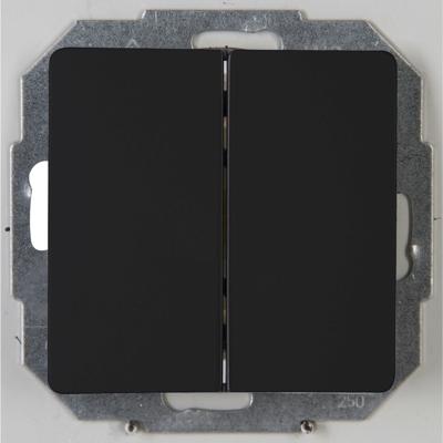 KOPP - Wisselschakelaar Wissel/Wissel - Paris HK05 - Inbouw - 1-voudig Dubbel Schakelaar - Mat Zwart
