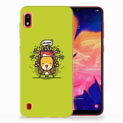 Samsung Galaxy A10 Telefoonhoesje met Naam Doggy Biscuit Samsung Galaxy A10 Telefoonhoesje met Naam Doggy Biscuit