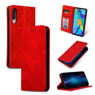 Retro huid voelen Business magnetische horizontale Flip lederen case voor Huawei P30 (rood) Retro huid voelen Business magnetische horizontale Flip lederen case voor Huawei P30 (rood)
