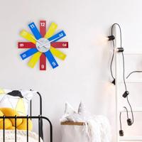 NeXtime NE-3285DI Design Wandklok - 40cm- Stille Klok - Multicolor - Acryl - "Plexi" - thumbnail
