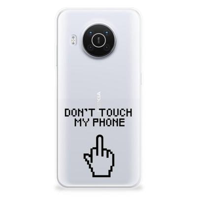 Nokia X10 | X20 Silicone-hoesje Finger Don't Touch My Phone Nokia X10 | X20 Silicone-hoesje Finger Don't Touch My Phone