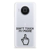 Nokia X10 | X20 Silicone-hoesje Finger Don't Touch My Phone - thumbnail