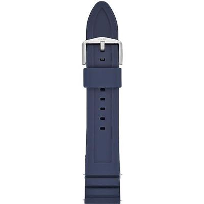 Horlogeband Fossil S221302 Silicoon Blauw 22mm