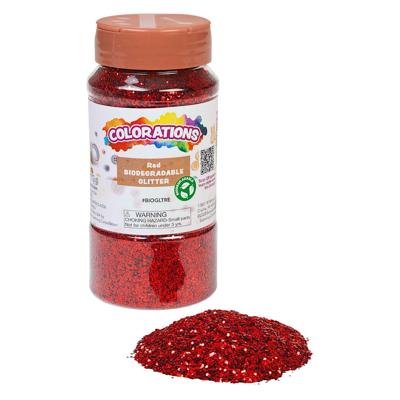 Colorations - biologische afbreekbare glitter - rood, 113 gram