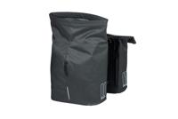 Dubbele fietstas Basil City 28 tot 32 liter 30 x 18 x 49 cm - zwart - thumbnail