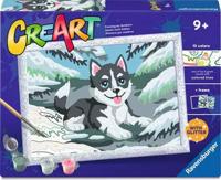 Ravensburger CreArt Schilderen op nummer brutale Husky - thumbnail