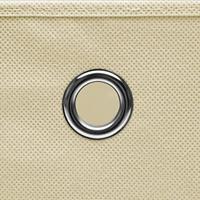 Opbergboxen 4 st 28x28x28 cm nonwoven stof crmekleurig - thumbnail