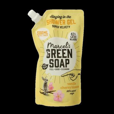 Marcel's Green Soap Shower gel - vanille & kersenbloesem - navulling - 500ml Marcel's Green Soap Shower gel - vanille & kersenbloesem - navulling - 500ml