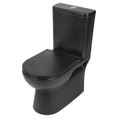 Toiletpot Differnz Staand Duoblok Rimless Mat Zwart Differnz Toiletpot Differnz Staand Duoblok Rimless Mat Zwart Differnz