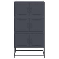 Dressoir 68,5x38,5x123,5 cm staal antracietkleurig - thumbnail