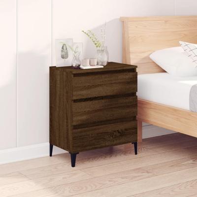 Dressoir 60x35x70 cm bewerkt hout bruin eikenkleur