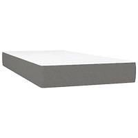 Boxspring met matras stof donkergrijs 200x200 cm - thumbnail