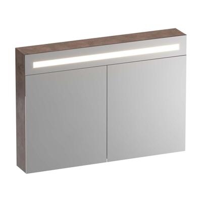 Brauer Promise Deluxe Spiegelkast - 100 cm - met Directe Verlichting - 2 Dubbelzijdige Spiegeldeuren - Erosion