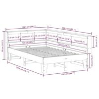 Bed met boekenkast zonder matras massief grenenhout 120x190 cm - thumbnail