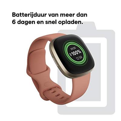 Fitbit Versa 3 smartwatch (roze/goud)