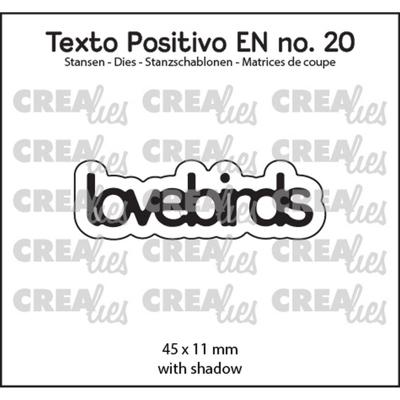 Crealies • texto positivo snijmallen lovebirds