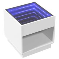 Nachtkastje met Infinity LED 50x50x50 cm wit - thumbnail