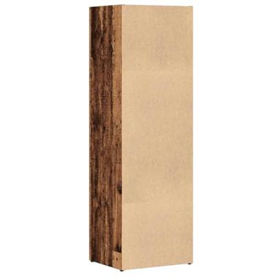 Boekenkast 36x30x114 cm bewerkt hout oud houtkleurig Boekenkast 36x30x114 cm bewerkt hout oud houtkleurig