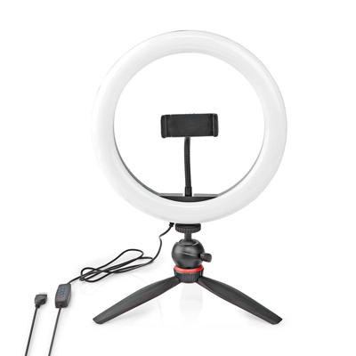 Nedis Ringlicht | 10 inch | 120 LED's | 2700 - 6700 K | Statief | Zwart - RLSTND100BK