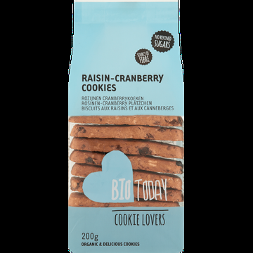 BioToday Rozijnen Cranberrykoeken 200 g bij Jumbo BioToday Rozijnen Cranberrykoeken 200 g bij Jumbo