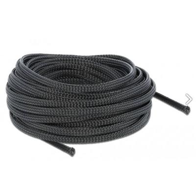 Delock 18848 18848 Gevlochten slang Zwart Polyester 10 m 1 stuk(s)