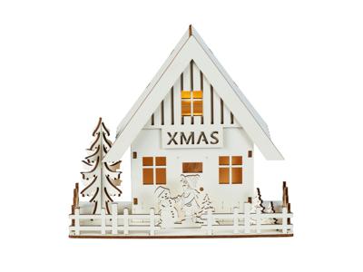 LIVARNO home Kerstdorp met figuren (Huis met sneeuwpop)
