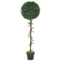 VidaXL Kunstplant met pot laurierboom 130 cm groen - thumbnail